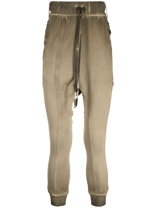Drawstring-waist track pants - Brown