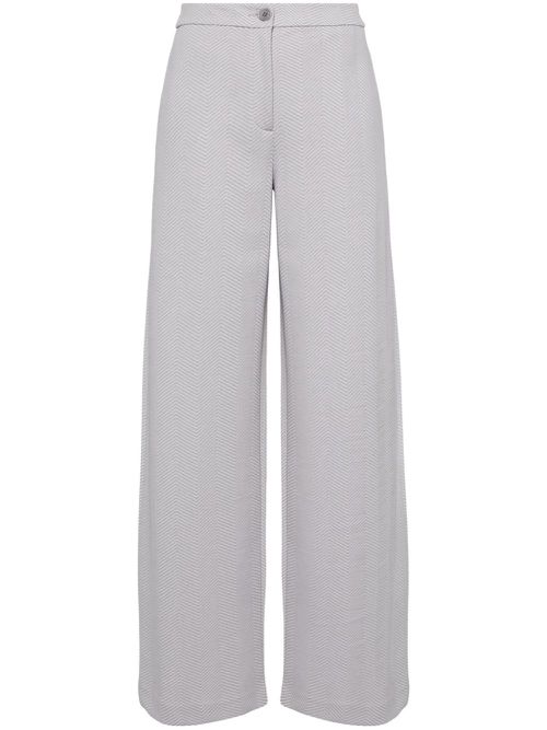 Chevron-stitch straight-leg trousers - Purple