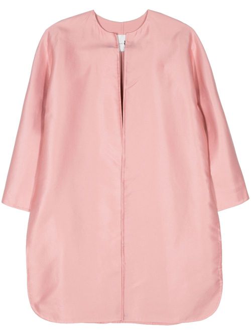 Interwoven cotton-blend coat - Pink
