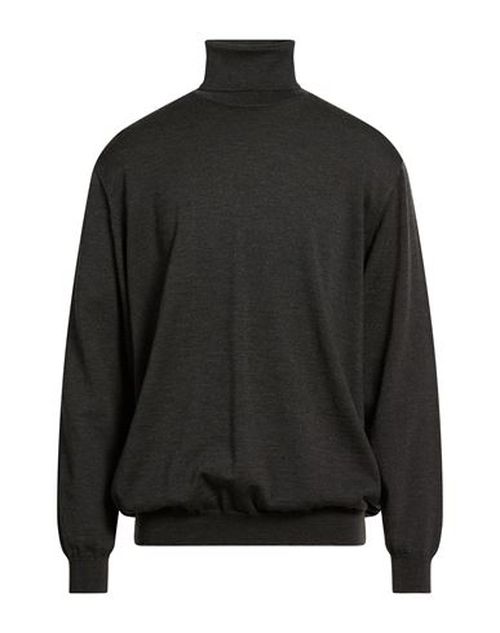 Man Turtleneck Charcoal Size 44 Merino Wool