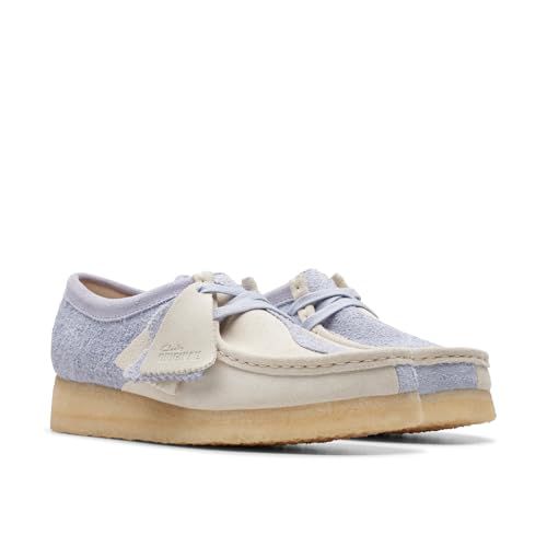 Clarks Women's Wallabee Cloud Grey Combination (Cloud Grey Combi, US Footwear