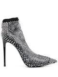 Gilda 85mm crystal-embellished boots - Black