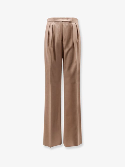 Virgin Wool Trousers — Brown