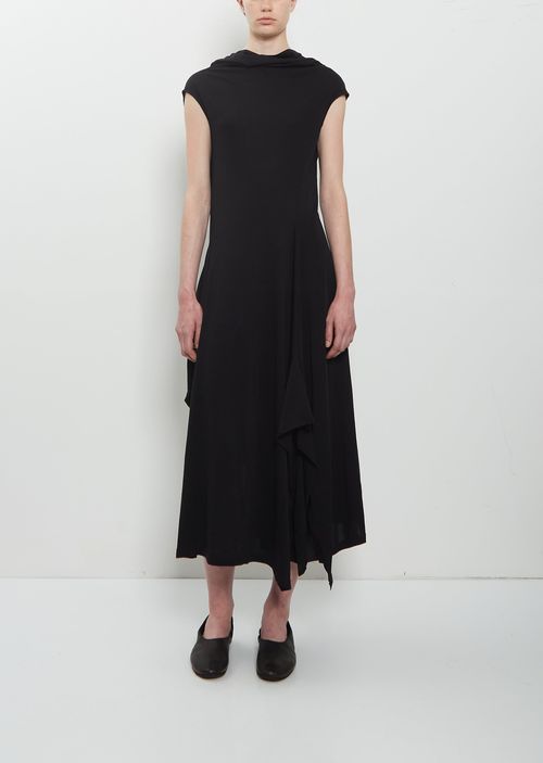 Yohji Yamamoto Hooded Sleeveless Dress Black