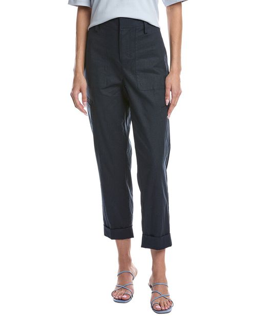 Linen-Blend Utility Pant