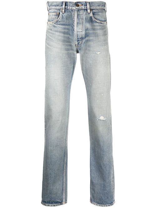 Mid-rise straight jeans - Blue