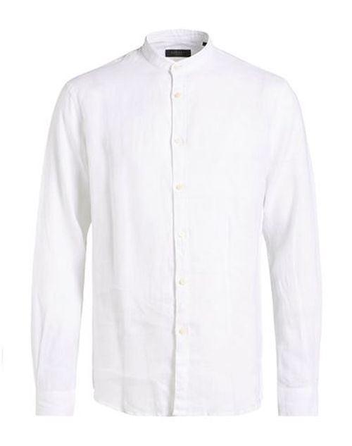 Man Shirt White Size S Linen