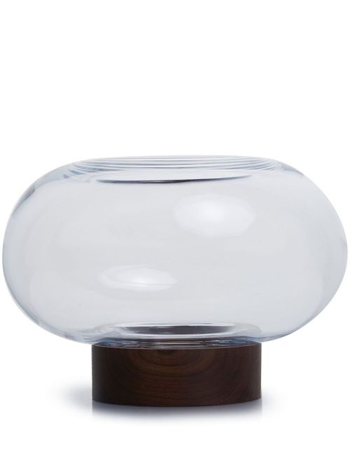 Oblate wide vase - Brown