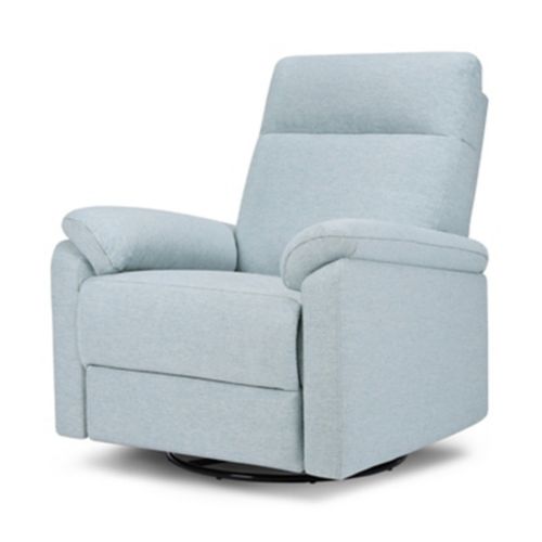 DaVinci Suzy Power Swivel Glider and Recliner, Heathered Blue