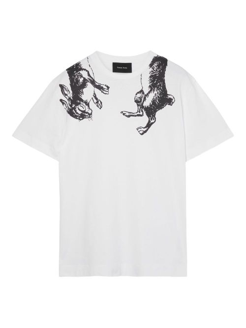 Hare-print T-shirt - White