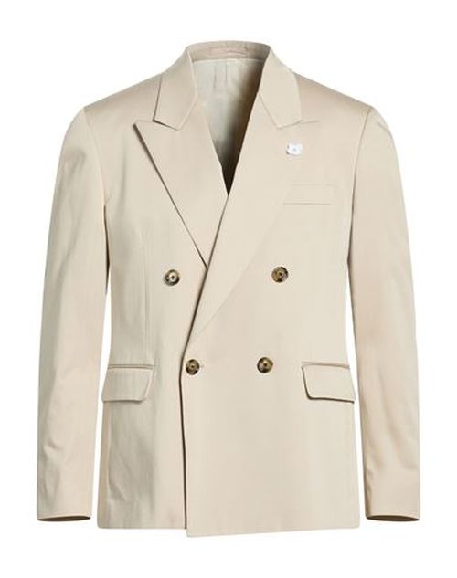 Man Blazer Beige Size 44 Cotton, Elastane