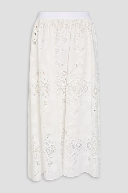 Rhea broderie anglaise midi skirt - White - UK 10