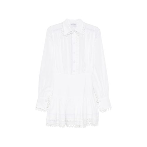 Lace-trim Mini Dress