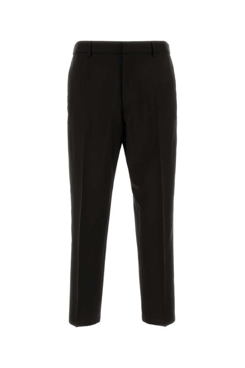 Virgin Wool and Mohair Trousers — Black