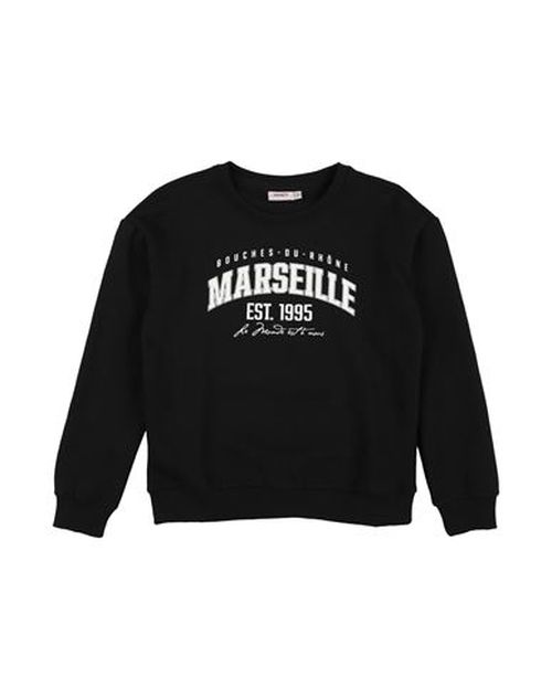 Kid Girl Sweatshirt Black Size 13 Cotton, Polyester