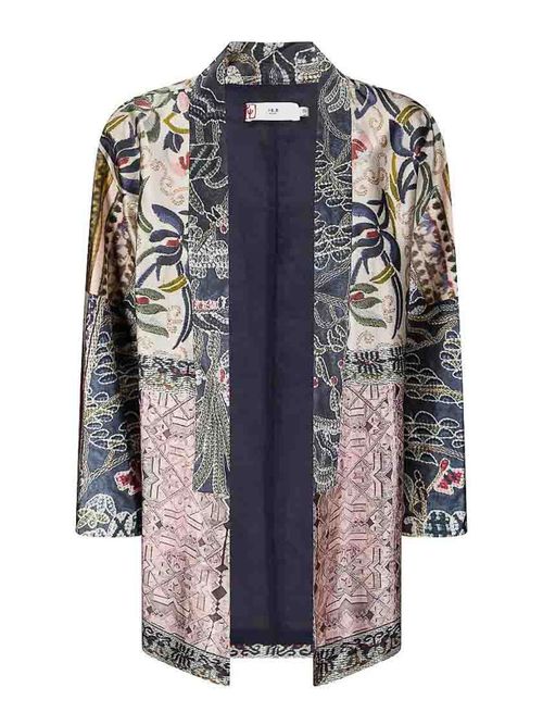 Chinese-Style Printed Silk Jacket