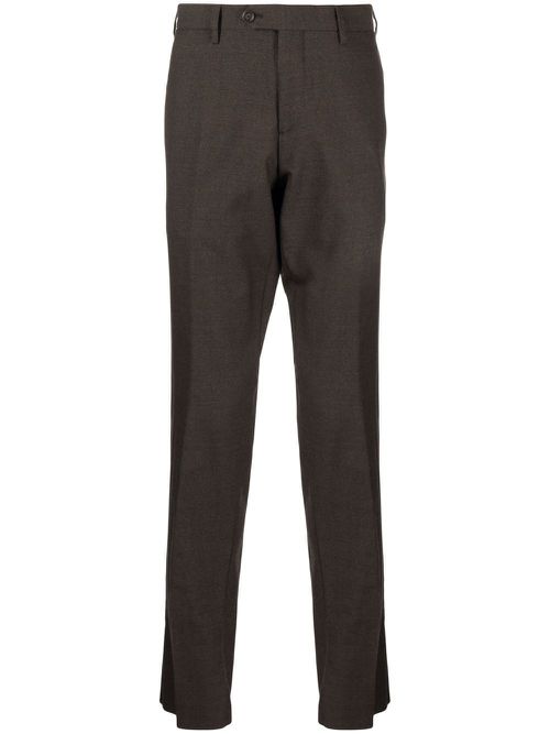 Straight-leg tailored trousers - Brown