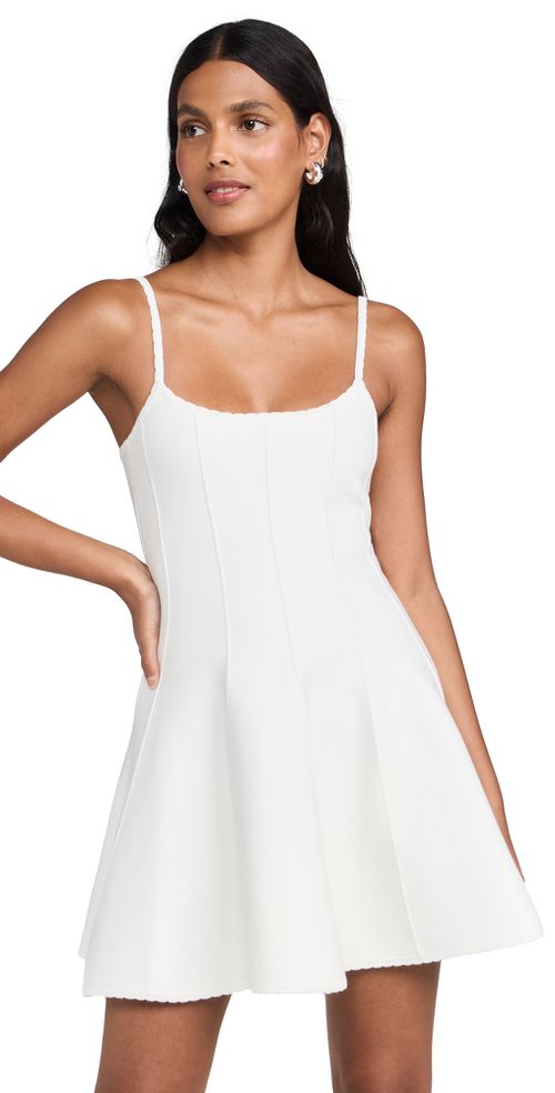 Fleur Du Mal | Flared Corset Dress Ivory | Realry