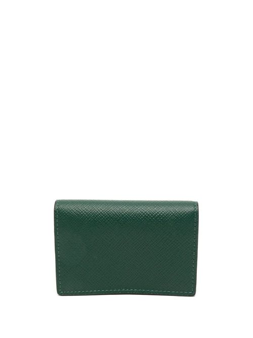 Logo-stamp leather wallet - Green