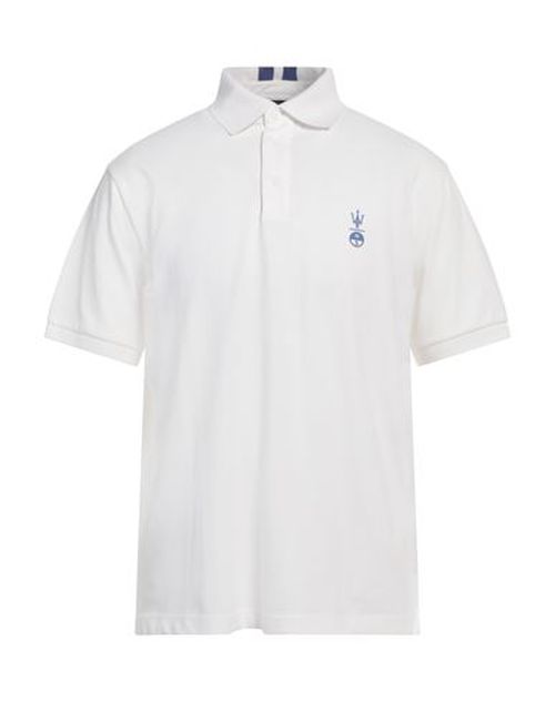 Man Polo shirt White Size S Cotton, Elastane