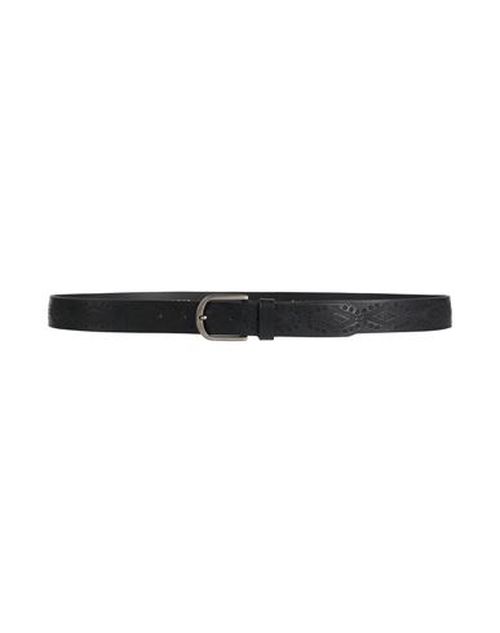 Man Belt Black Size 43 Leather