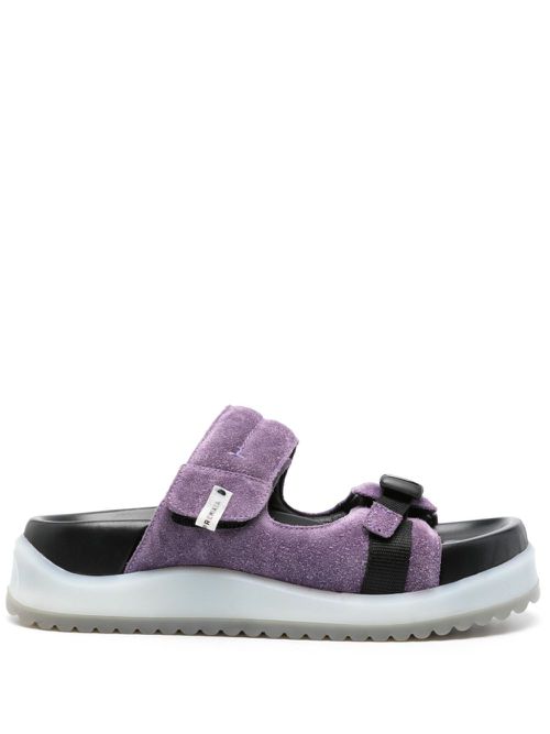 Chunky suede sandals - Purple