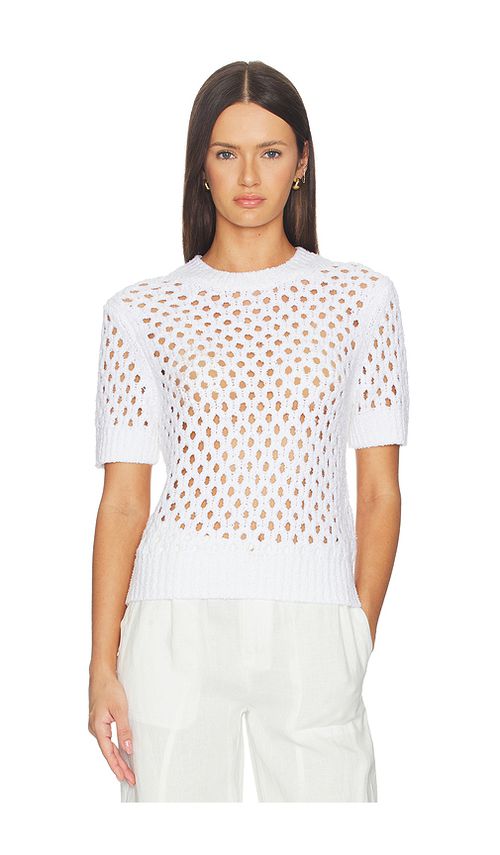 Vince Honeycomb Boxy Tee in Optic White. XS also in S