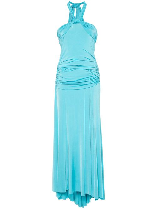 Draped jersey maxi dress - Blue