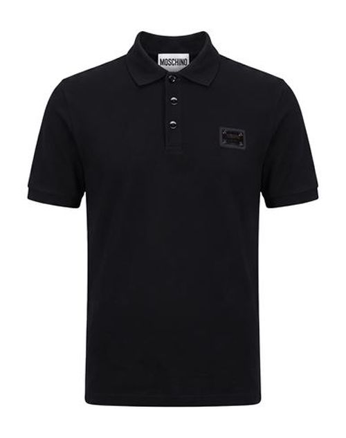 Man Polo shirt Black Size 36 Cotton, Elastane
