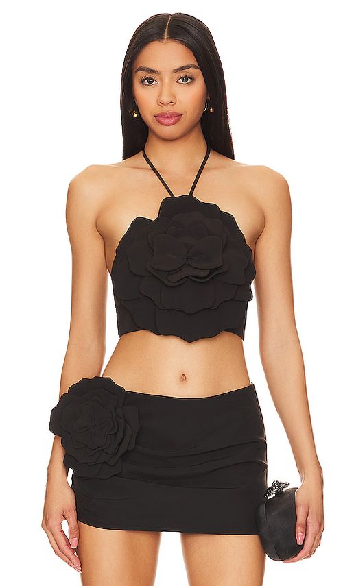 Lovers and Friends Zora Crop Top in Black. S also in XS, XXS