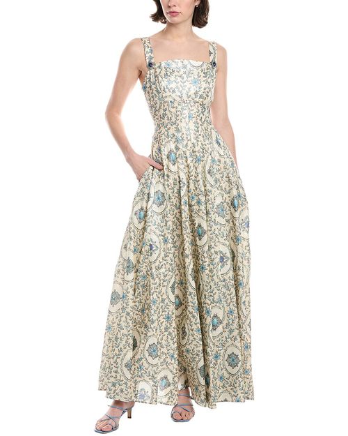 agua bendita halter maxi dress Acanella Habitat Maxi Dress