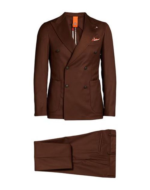 Man Suit Brown Size 36 Polyester, Viscose, Elastane