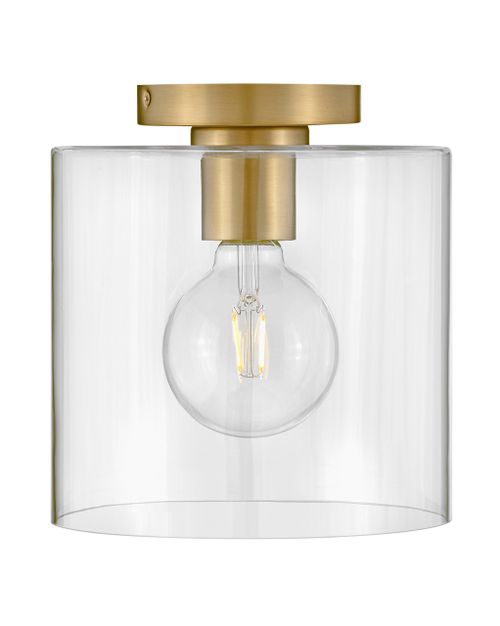 Lacquered Brass LED Flush Mount from the Pippa Collection