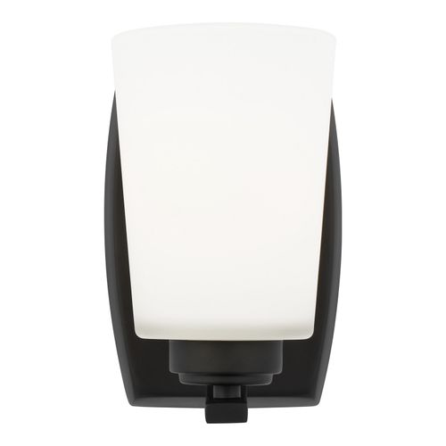 Franport 1-Light Bathroom Vanity Light Sconce in Midnight Black