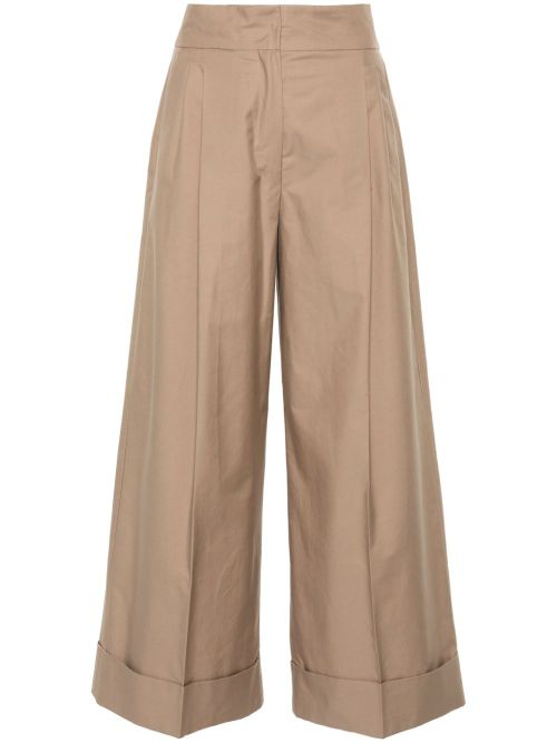 Abba wide-leg trousers - Brown