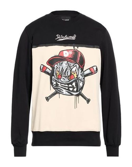 Man Sweatshirt Black Size M Cotton