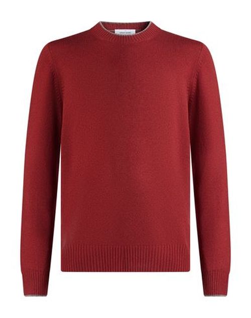 Man Sweater Brick Size 40 Virgin Wool, Geelong Wool