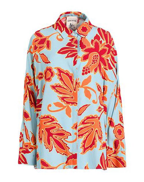 Woman Shirt Light blue Size 10 Viscose