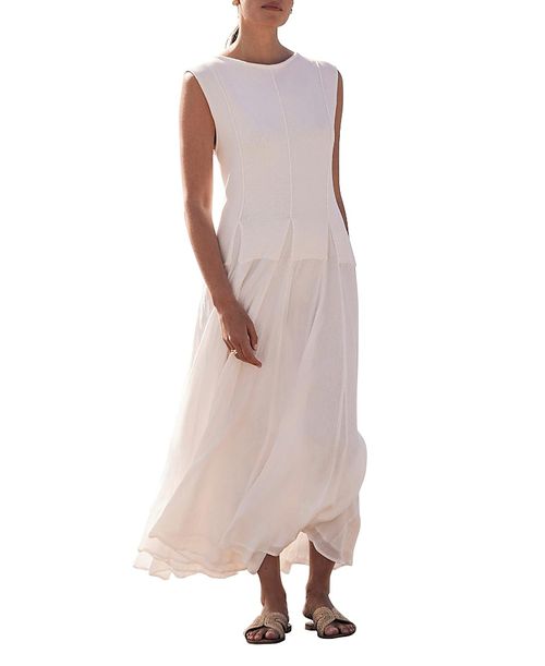 Women's Cotton Drop Waist Maxi Dress