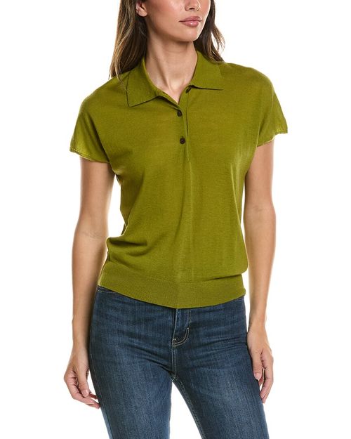 Wool-Blend Knit Polo Shirt
