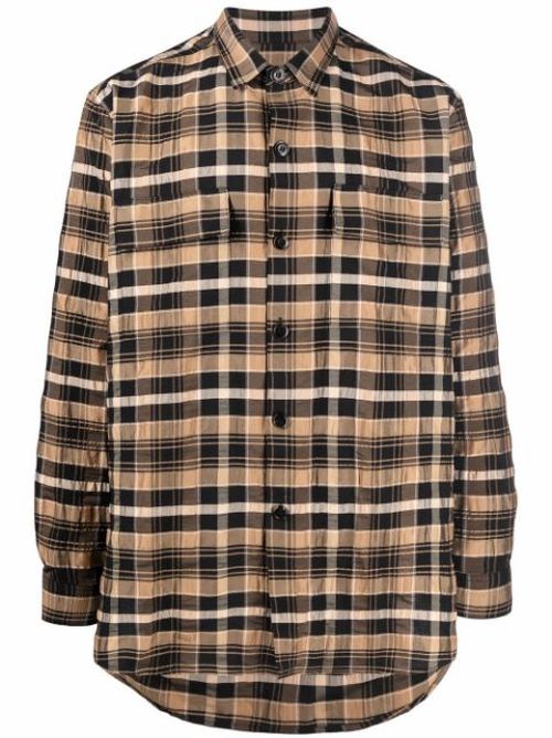 Organic-cotton checked shirt