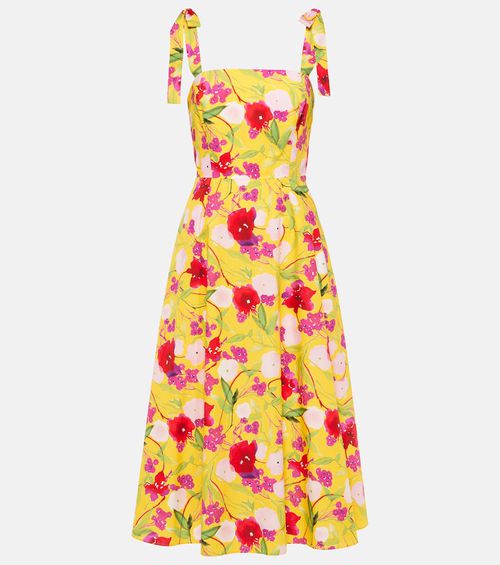 Floral cotton midi dress