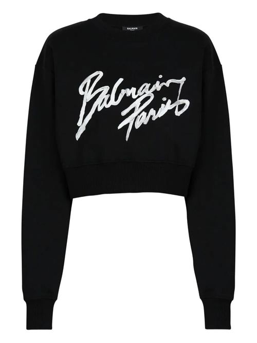 " Cropped Roundneck Sweater
