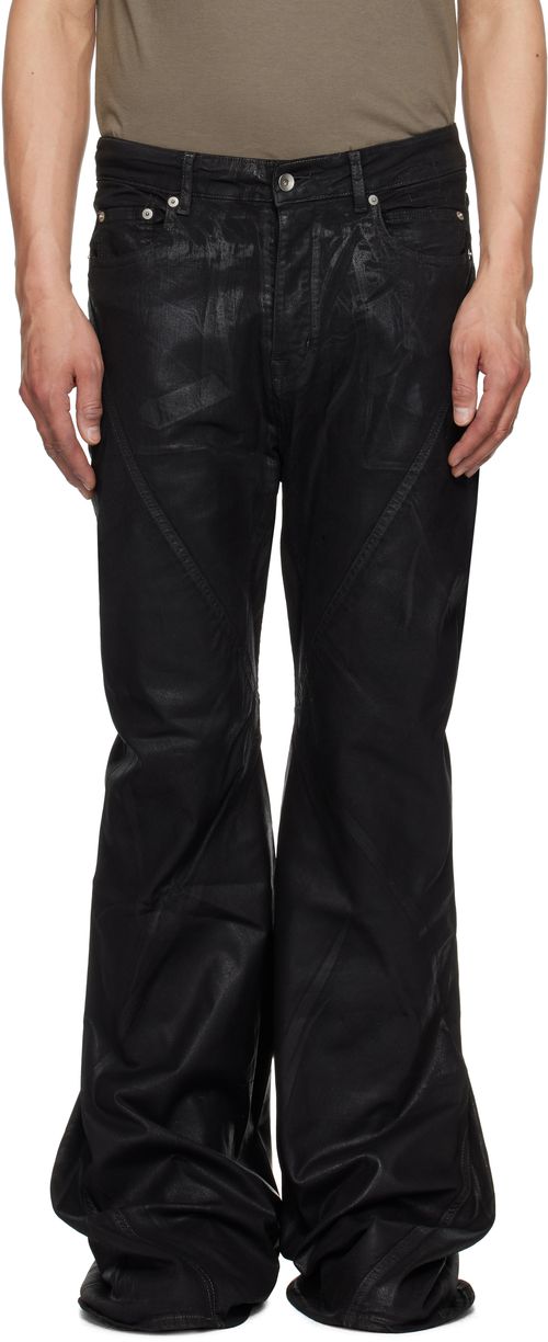 Rick Owens DRKSHDW Black Hollywood Bias Bootcut Jeans