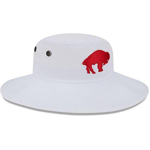 Men's White Buffalo Bills 2023 NFL Training Camp Throwback Panama Bucket Hat