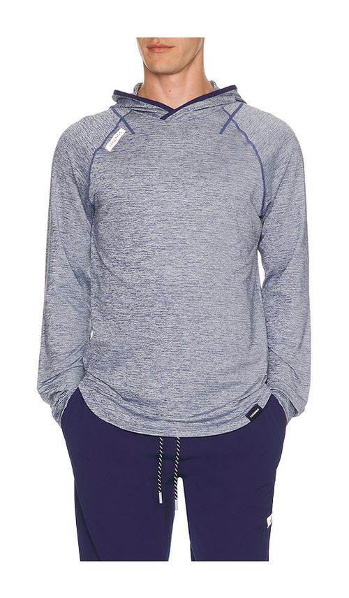 Legends Enzo Long Sleeve Tee Hoodie in Ocean Heather. S also in M, L, XL/1X