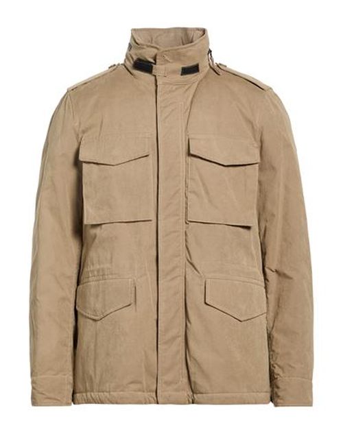 Man Puffer Khaki Size L Cotton, Polyester, Polyamide