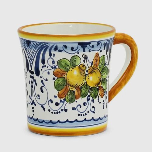 Limoncini Ceramic Flared Mug In Positano Limoncini