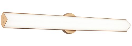 Aged Gold Brass LED Vanity from the Jade Collection