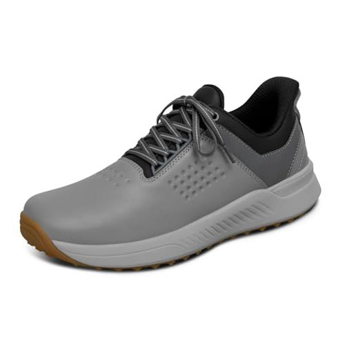 Orthofeet Men's Orthopedic Birdie Hands-Free Water Repellent Golf Shoe, Grey